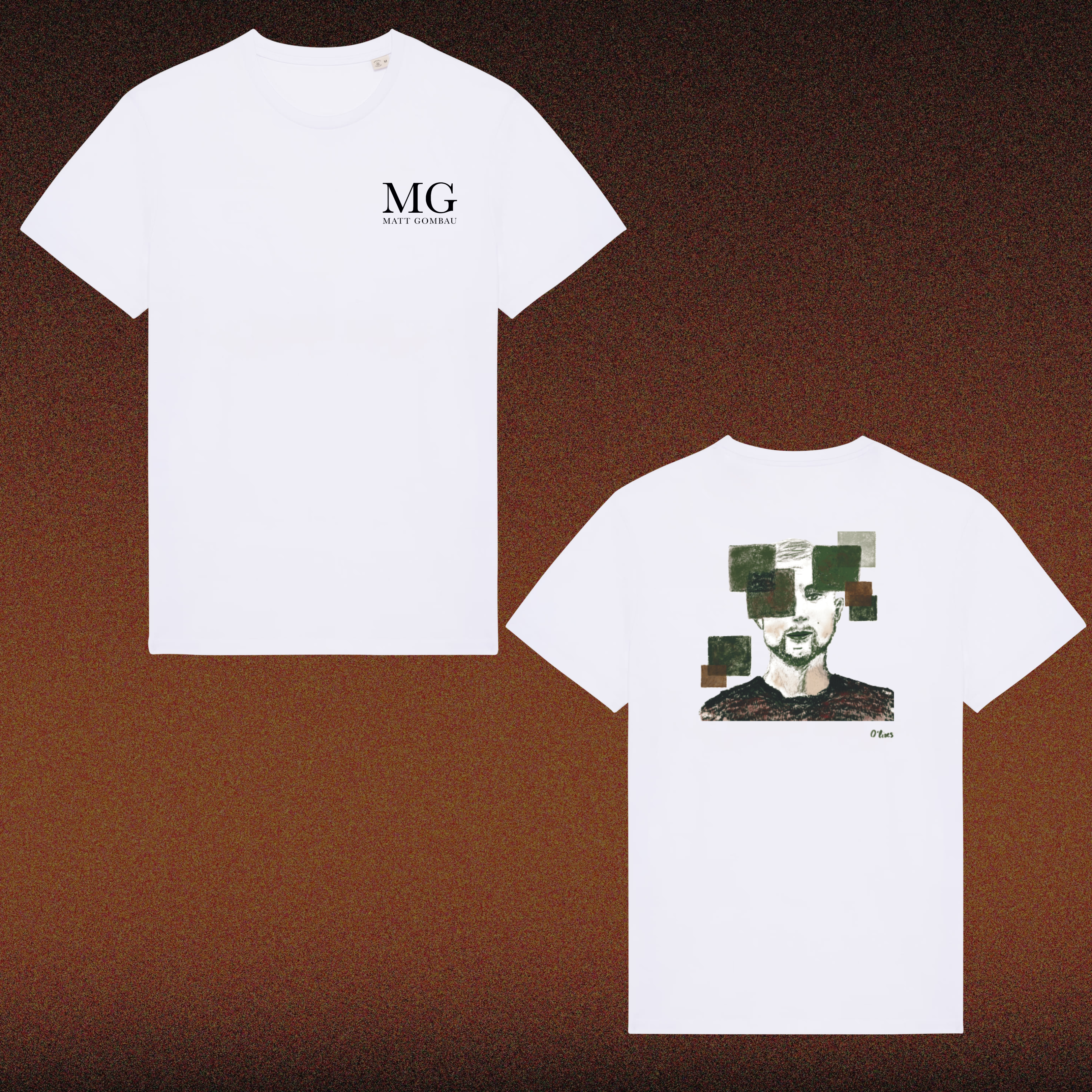 Matt Gombau - White Tshirt "Pieces"