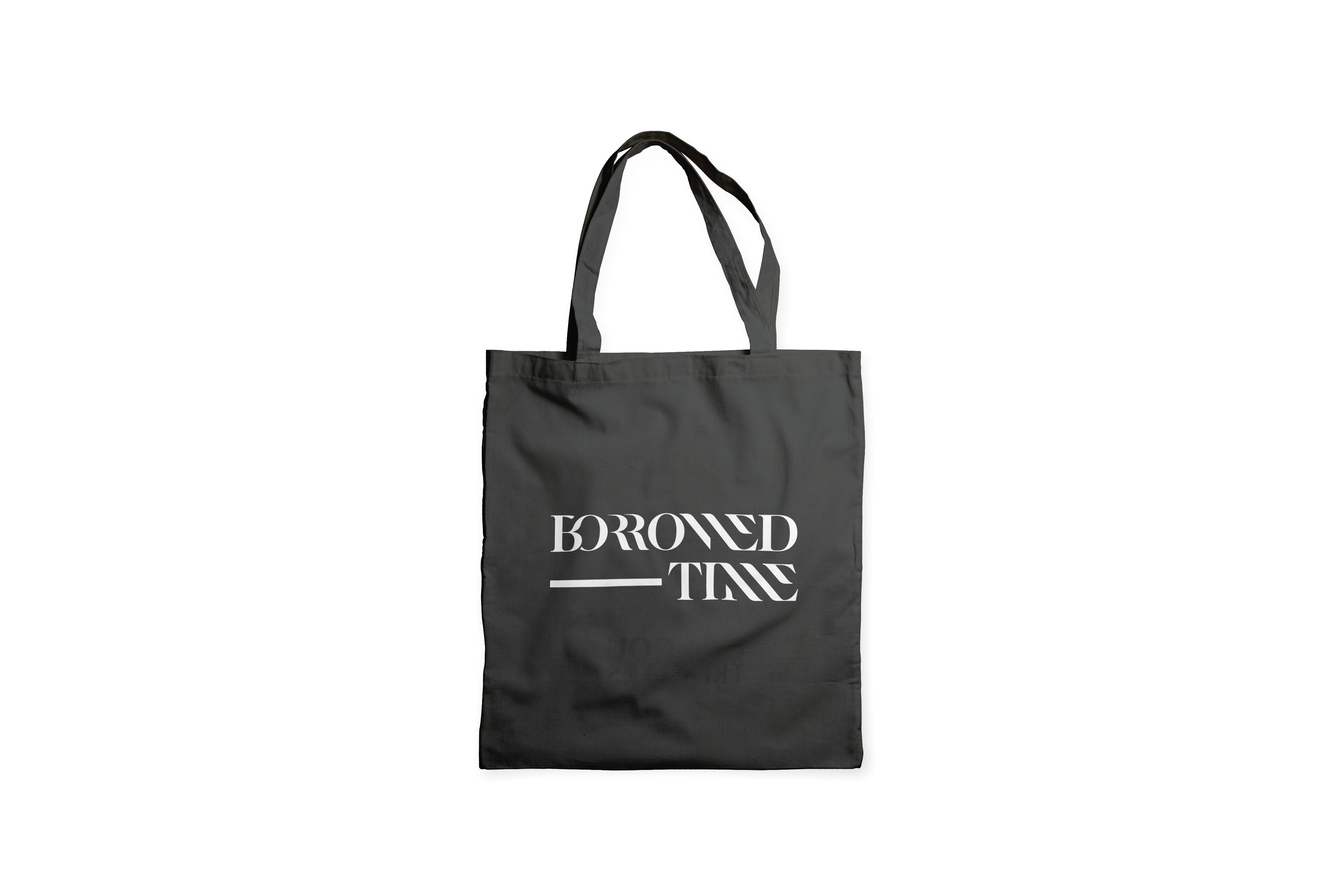 Black Tote Bag Borrowed Time